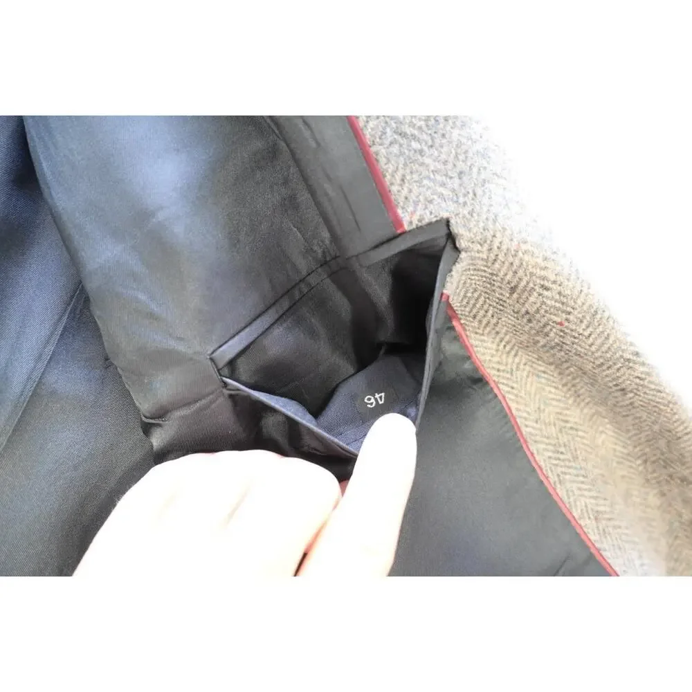 Imperial Haggar Tweed Handwoven Herringbone Wool Blazer‎ Sports Jacket Sz 46 R